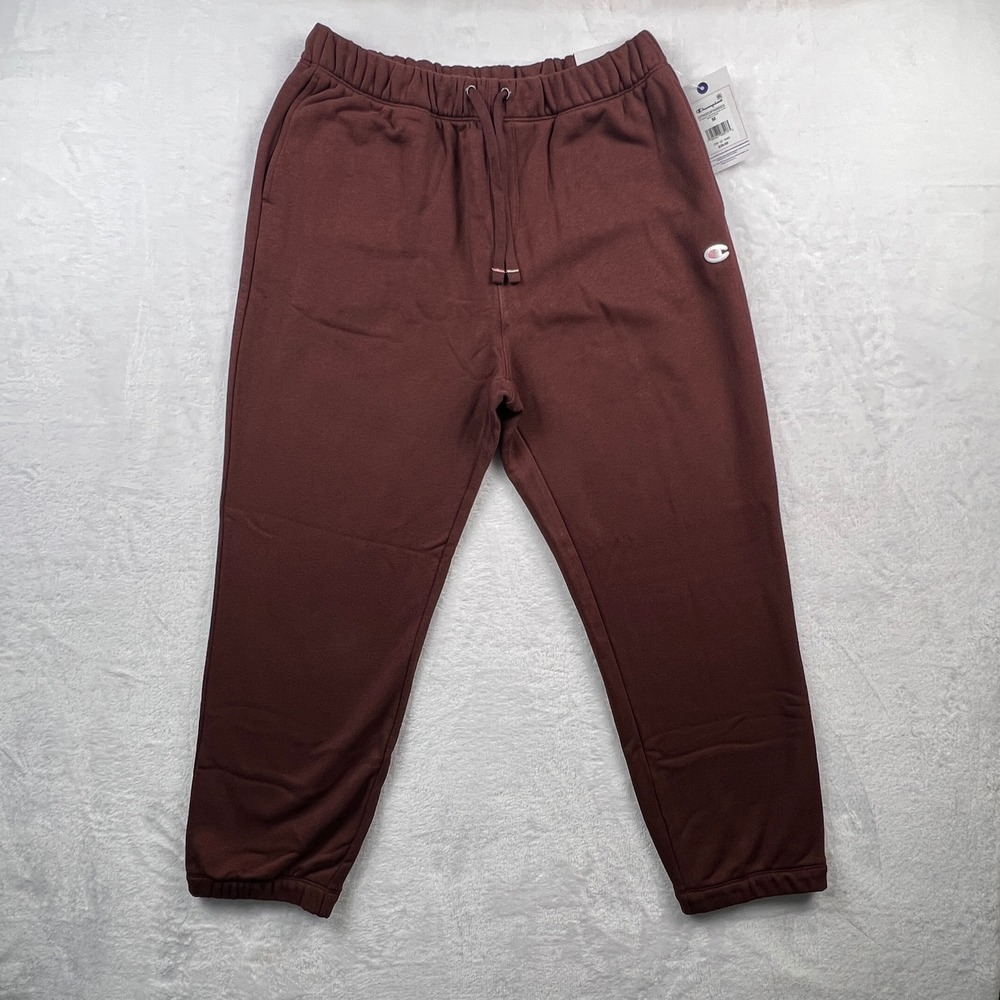 Champion Womens Gameday Cropped Fleece Sweatpants Jogger Burgundy Ruby M NWT
